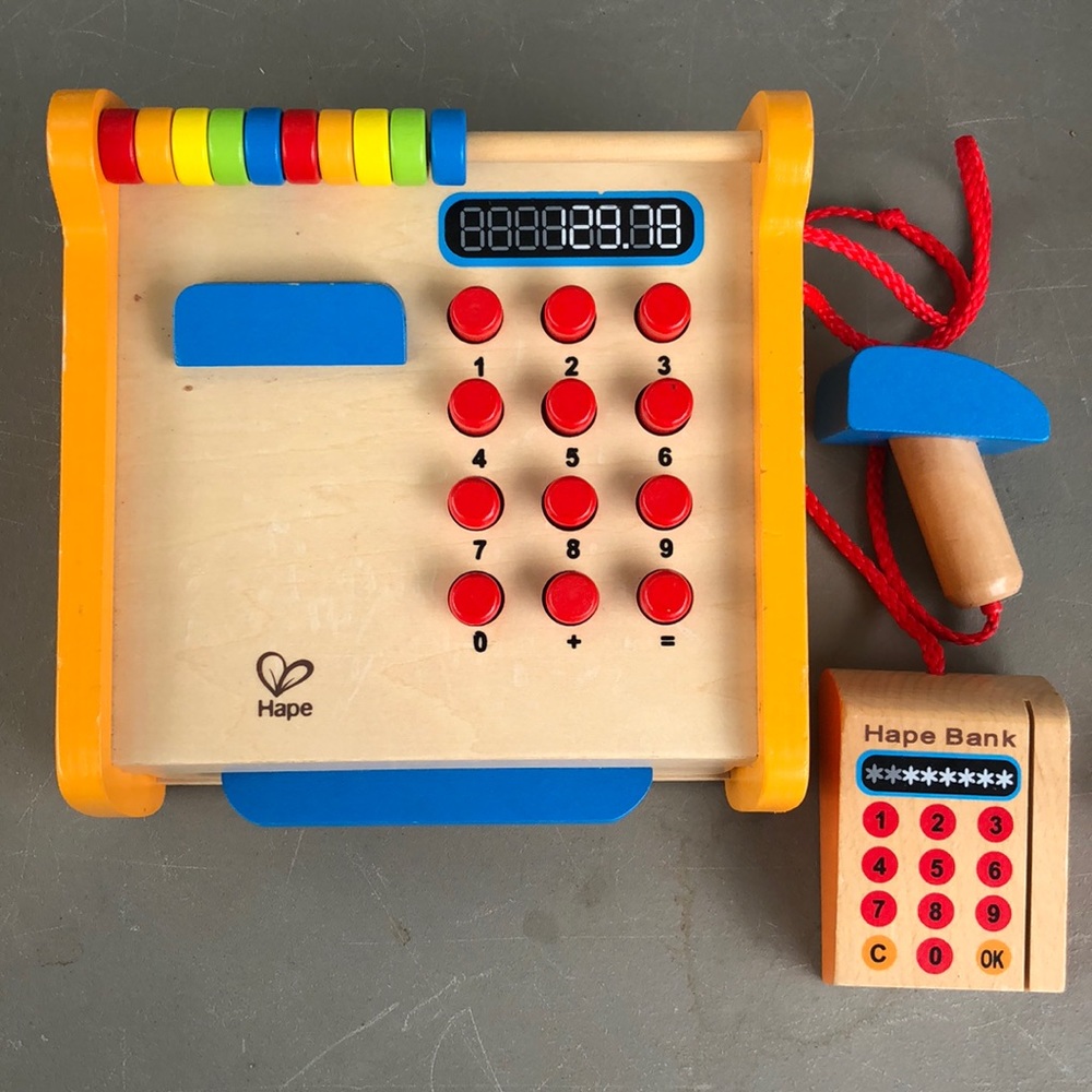 Hape wooden cash register